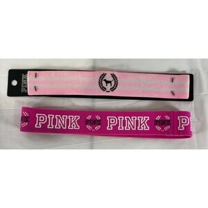 2 Victoria's Secret PINK Logo Headbands - One NEW, One Gently Used
